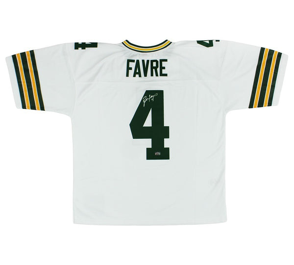 Brett Favre Signed Green Bay Packers Mitchell & Ness Legacy White NFL XXL Jersey
