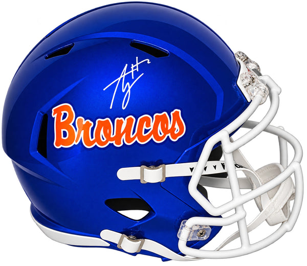 ASHTON JEANTY SIGNED BOISE STATE BRONCOS BLUE FULL SIZE SPEED HELMET BECKETT