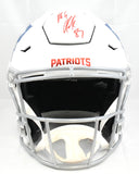 Rob Gronkowski Signed Patriots F/S Rivalries SpeedFlex Helmet- Beckett W Holo