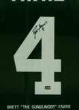Brett Favre Signed Green Bay Packers Framed Green Jersey Limited Edition of 444