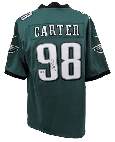 Jalen Carter Signed/Auto Green Nike On Field Football Jersey Eagles BAS 194514