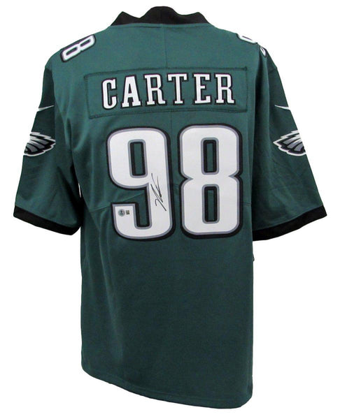Jalen Carter Signed/Auto Green Nike On Field Football Jersey Eagles BAS 194514