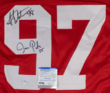 Jason Peter & Grant Wistrom Signed Nebraska Jersey "1997 National Champs" (PSA)