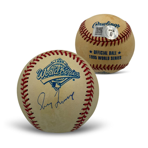 Greg Maddux Autographed 1995 World Series Signed Baseball Beckett COA + Case 3