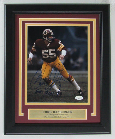 Chris Hanburger HOF Redskins Signed/Autographed 8x10 Photo Framed JSA 162213