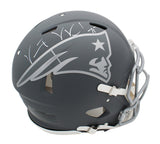 Vince Wilfork Signed New England Patriots Speed Authentic Slate NFL Helmet