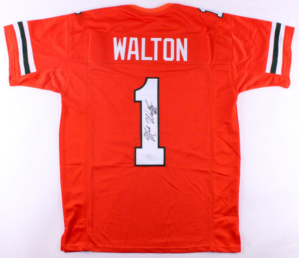 Mark Walton Signed Miami Hurricanes Jersey (JSA COA) 2017 Orange Bowl