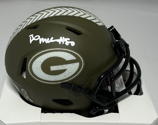 Packers Receiver BO MELTON Signed Riddell SALUTE Speed Mini Helmet AUTO - JSA