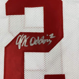 Autographed/Signed JK J.K. Dobbins Ohio State White College Football Jersey JSA