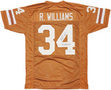 TEXAS RICKY WILLIAMS AUTOGRAPHED ORANGE JERSEY "98 HEISMAN" BECKETT QR 237064