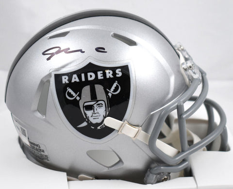 Maxx Crosby Autographed Las Vegas Raiders Speed Mini Helmet - Fanatics *Black