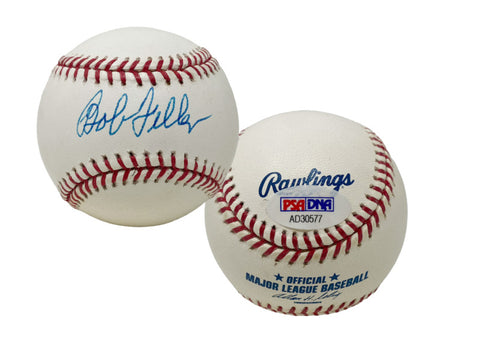 Bob Feller Autographed Cleveland Indians Authentic MLB Baseball PSA