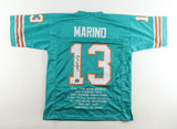 Dan Marino Signed Miami Dolphins Career Highlight Stat Jersey (Marino) HOF Q.B.