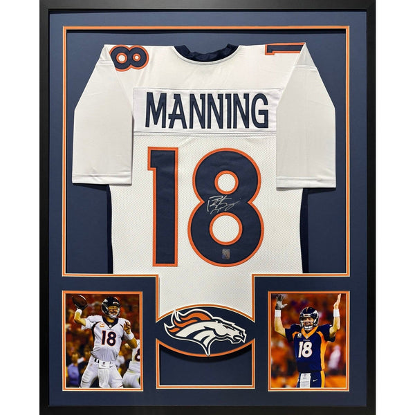 Peyton Manning Autographed Signed Framed Manning Denver Broncos Jersey