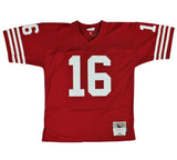 Joe Montana Signed San Francisco 49ers Mitchell & Ness Red NFL Jersey