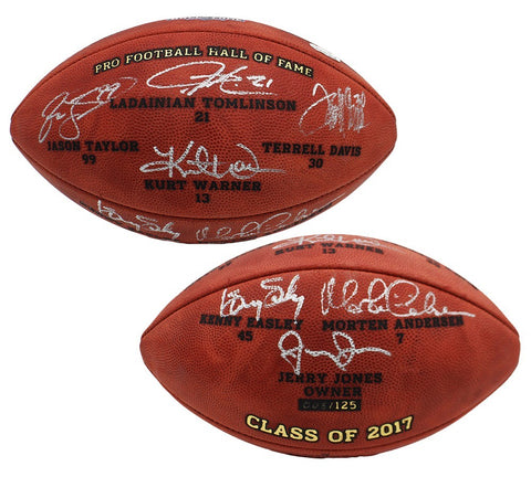 2017 HOF Class Signed Wilson Authentic HOF Logo Football- K Warner, M Andersen
