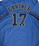 Brewers JIM GANTNER Signed Custom Replica Blue Milwaukee Jersey AUTO - JSA