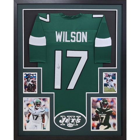 Garrett Wilson Autographed Signed Framed New York Jets Jersey JSA