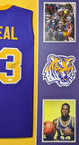 FRAMED LSU TIGERS SHAQUILLE O'NEAL AUTOGRAPHED SIGNED JERSEY JSA COA