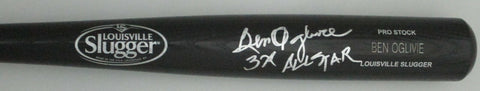 Brewers BEN OGLIVIE Signed Louisville Slugger Name ENGRAVED Black Bat AUTO JSA