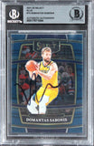 Pacers Domantas Sabonis Authentic Signed 2021 Select Blue #73 Card BAS Slabbed