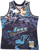 JAZZ JOHN STOCKTON AUTOGRAPHED M&N 1996-97 ASIAN 5.0 JERSEY XL BECKETT 224344
