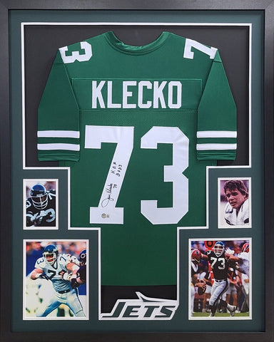 Joe Klecko Autographed Signed Framed New York Jets Jersey BECKETT
