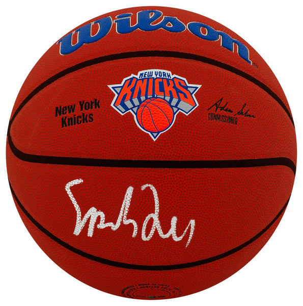 Spike Lee Signed New York Knicks Logo Wilson NBA Basketball - (SCHWARTZ COA)
