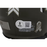 Stefon Diggs Signed Houston Texans 22 Salute Mini Helmet BAS 46342