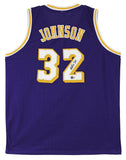 Magic Johnson Authentic Signed Purple Pro Style Jersey Autographed BAS Witnessed
