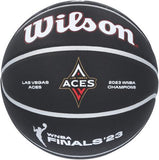 A'ja Wilson and Jackie Young Aces Signed Wilson 2023 WNBA Champs Basketball