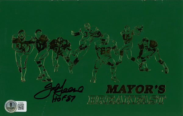 Joe Greene Signed Pittsburgh Steelers 1987 Mayor's Breakfast Program BAS 57238
