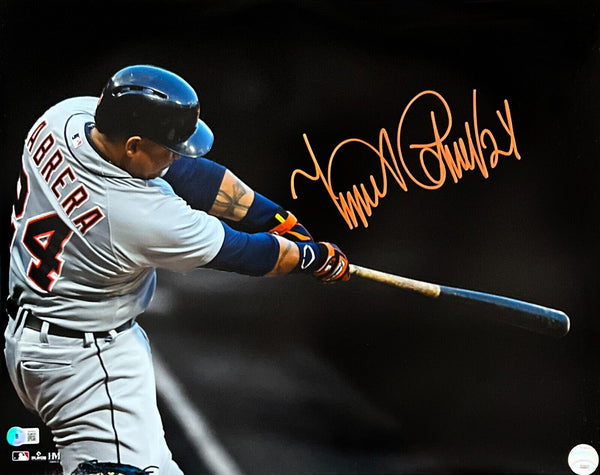 Miguel Cabrera Detroit Tigers Signed Spotlight Photo 16x20 BAS Beckett