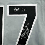 Framed Signed Todd Helton HOF 35x39 Colorado Grey Jersey Tristar COA
