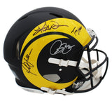 Warner, Holt, Faulk, Smith Signed Los Angeles Rams Speed Rivalries NFL Helmet
