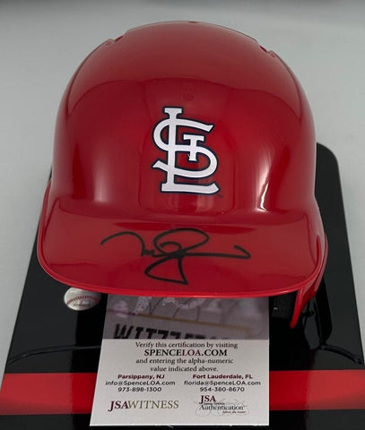 Cardinals MARK McGWIRE Signed Rawlings Baseball Mini Helmet AUTO - JSA