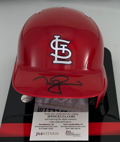 Cardinals MARK McGWIRE Signed Rawlings Baseball Mini Helmet AUTO - JSA