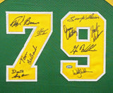 1978-79 NBA CHAMP SUPERSONICS AUTOGRAPHED FRAMED JERSEY 9 SIGS MCS 233872