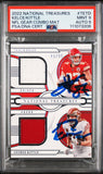 Travis Kelce & George Kittle Signed 2022 NT GC Mat #TETD Card Grade 9 PSA Slab 2
