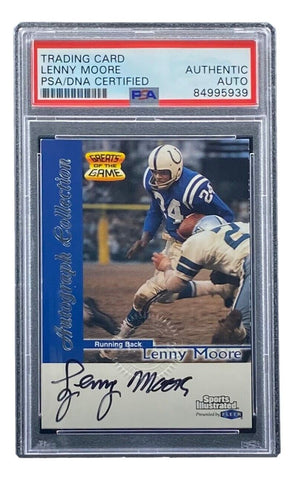 Lenny Moore Signed Colts 1999 Fleer Sports Illustrated Trading Card PSA/DNA