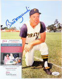 Bill Mazeroski Autographed Pittsburgh Pirates 8x10 Photo JSA COA