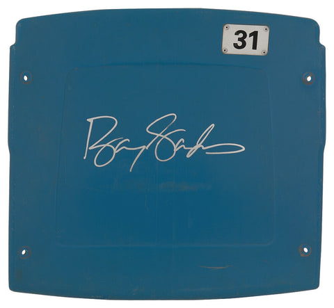 Barry Sanders Signed Detroit Silverdome Stadium Blue Seatback -In Silver -SS COA