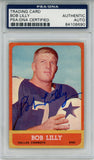 Bob Lilly Autographed 1963 Topps #82 Trading Card PSA Slab 43656