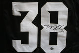 TJ Hockenson Autographed/Signed College Style Black XL Jersey Beckett 39325