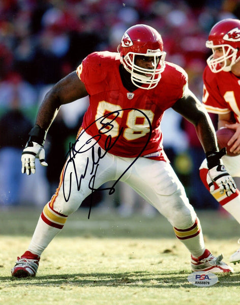 Will Shields HOF Signed/Auto 8x10 Photo Kansas City Chiefs PSA/DNA 188116