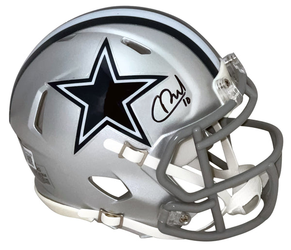 COOPER RUSH AUTOGRAPHED DALLAS COWBOYS SPEED MINI HELMET BECKETT