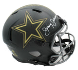 Jimmy Johnson Signed Dallas Cowboys Speed Full Size Salute to Service 4 Helmet