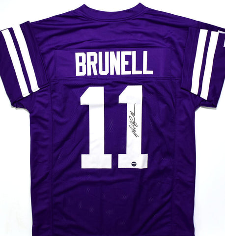 Mark Brunell Autographed Purple College Style Jersey - Prova *Black