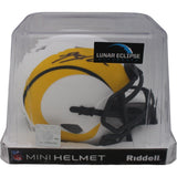 Blake Corum Autographed Los Angeles Rams Lunar Mini Helmet Beckett 48052