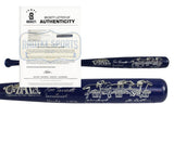 Jean Cruguet, Ron Turcotte, Steve Cauthen Signed Cooperstown Triple Crown Bat